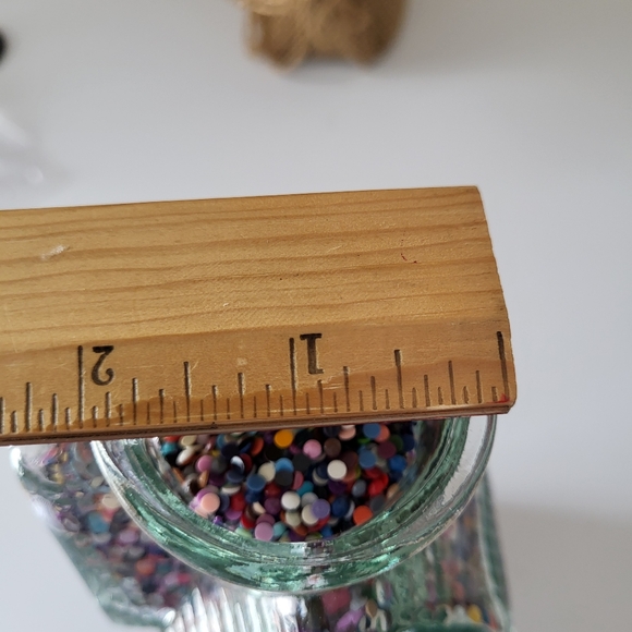 Vintage Clear Glass House Shaped Bottle Filled w Spare Diamond Painting Stones - Picture 16 of 16